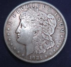 1921-S Morgan Silver Dollar $1 Business Strike San Francisco Mint 90% Silver