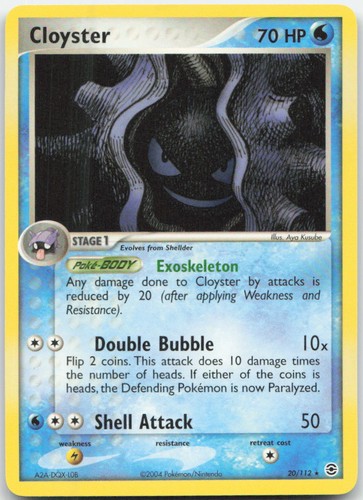 Cloyster 20/112 Rare FireRed & LeafGreen Pokemon Damaged