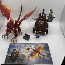 LEGO ® Vikings 7017, Wikinger-Katapult und Drache Geprüft Komplett Mit Anleitung