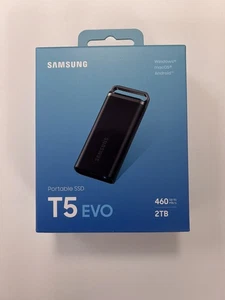 Nouveau Samsung T5 EVO USB 3.2 Gen 1 Portable Externe SSD noir MU-PH2T0S/AM