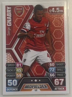 Topps Match Attax Extra 2013/14 Serge Gnabry #U2 'Rookie Card'