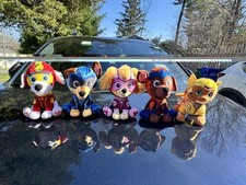 Lote de 5 peluches Paw Patrol Chase Marshall Skye Zuma escombros juguetes de peluche