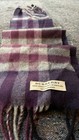 Burberry 100% Cashmere Purple Plaid Fringe Scarf Made In Scotland  — photo 2