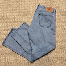 Vintage Y2K Levi's 505 Men's 36x32 Straight Fit Jeans Light Wash Denim