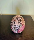 Vintage Ceramic Large Floral Egg Floral Pattern Decorative  — photo 3