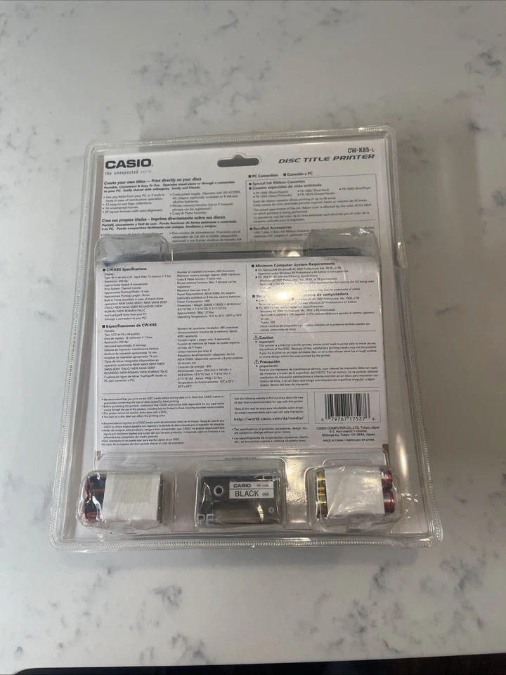New Casio CW-K85-L  Disc Title Printer Compact Disc CD DVD Printer - Image 4 of 4