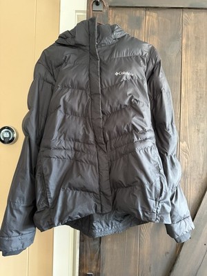 Columbia Peak to Park Insulated Jacket Womens XL Black Hooded Puffer 1799671