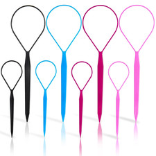 Topsy Tail Hair Tool Set, Ponytail Maker Loop Styling Tools, 2 Sizes, Multicolor