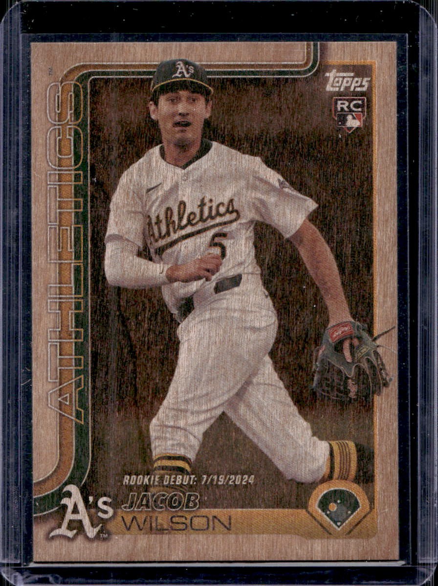 Jacob Wilson 2025 Topps Update #US180 Rookie Debut Wood /25