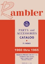 1960-1965 Amc All Models Parts Book