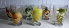 Lote de 6 vasos de cerveza diseño circular 16 OZ pintas diseños de frutas Italia