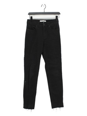 Oui Women's Jeans UK 10 Black Cotton with Elastane Skinny