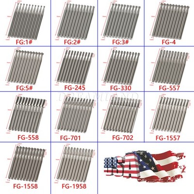 10pc/1pack Fresas de acero de carburo tungsteno FG redondas Drill Alta velocidad