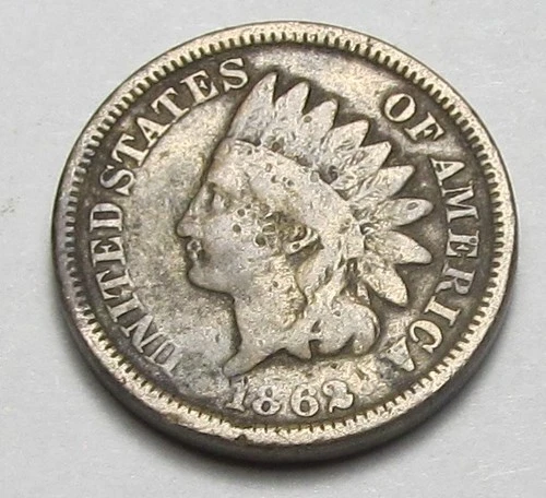 1862 INDIAN HEAD CENT, VERY NICE TOUGHER COIN!!!!(A3)