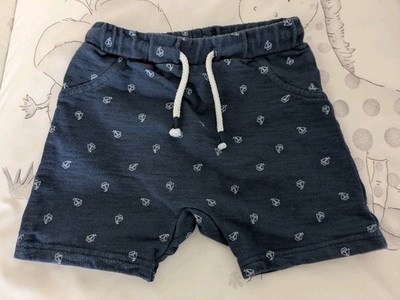Baby Hose Sommer Kurz Topomini  80 Junge blau Anker Maritim