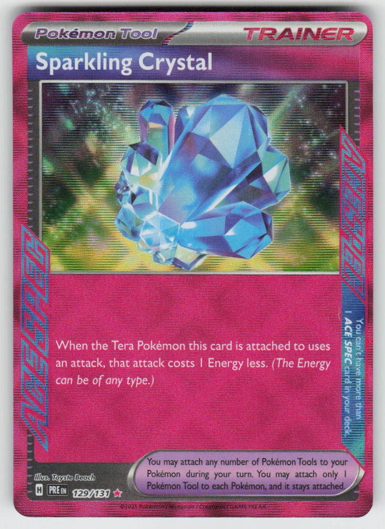 Sparkling Crystal 129/131 Holo Prismatic Evolutions Pokemon Holo NM