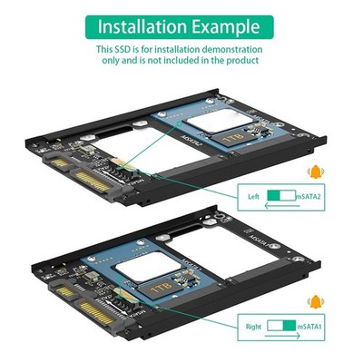 . Dual Msata Ssd To 2.5Inch Iii Adapter 6Gbps Supports Hot Swap Ii