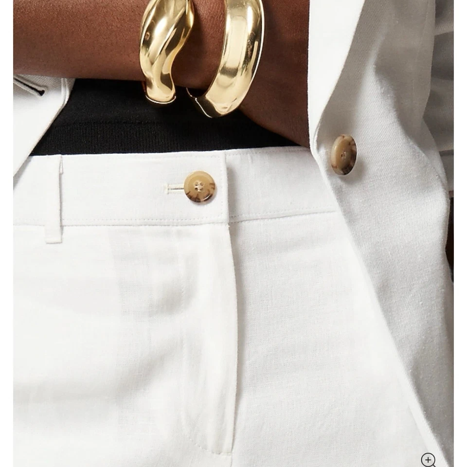 J Crew White Harbor Pant in Linen Womens Size XXS - Image 3 of 4