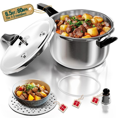 #ad Pressure Cooker Stainless Steel 6.5 Qt Commercial Stove Top Pressure Cooker ... $71.64