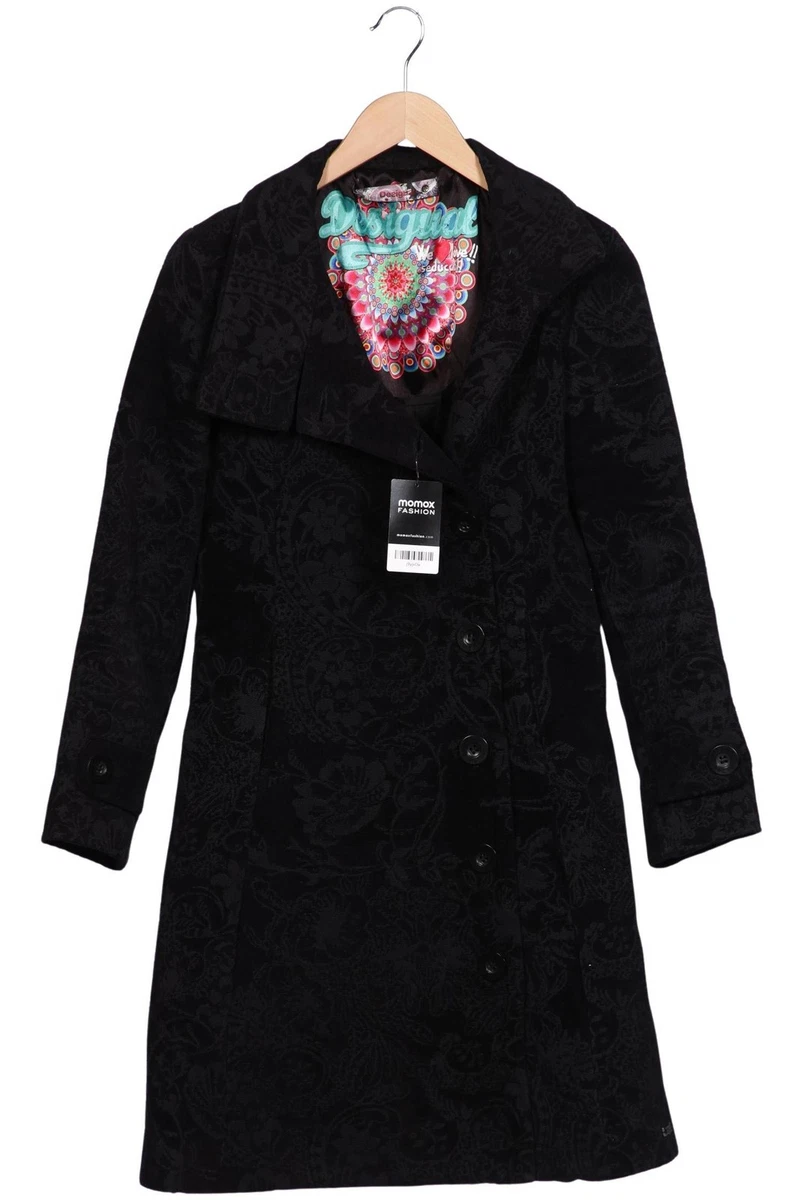 Desigual Mantel Damen Jacke Parka Gr. 40 Baumwolle Schwarz #j9yjv0w
