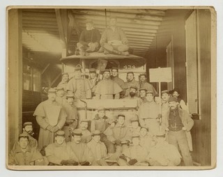 Vintage 1895 Infamous Brooklyn Streetcar Trolley Workers Strike Albumen Photo