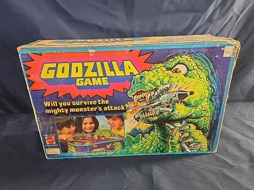 Vintage Rare 1978 Mattell Godzilla Game In Original Box HTF GREAT GRAPHICS
