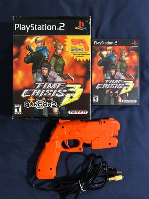 Time Crisis 3 (Tested) (PlayStation 2) with GUNCON 2, No External T-Cable