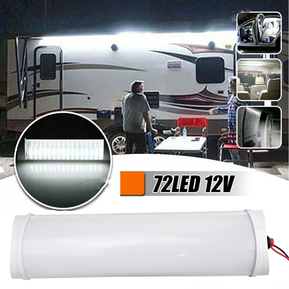 12V LED Interior Ceiling Light Dome for RV Caravan Trailer Boat White Lamp 6000K