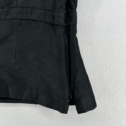 TALBOTS Tank Top 14 Pure Silk V Neck Sleeveless Career Office Workwear Black - Picture 8 of 15