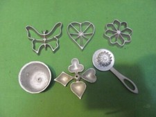 Lot of 6 Vintage Cast Aluminum Cookie Molds.