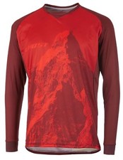 GHOST MTN RIDE LINE JERSEY LONG, RIOT RED / DARK RED Bike Trikot, Lonsleeve, XS