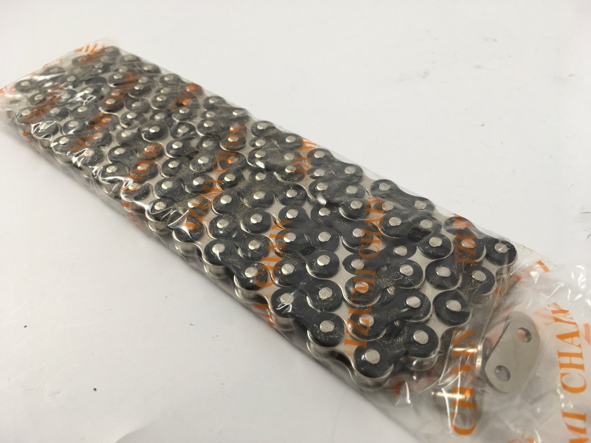 BLACK/SILVER Chain with extra Link IZUMI Japan 1/8 BLACK/SILVER Chain with extra Link IZUMI Japan 1/8