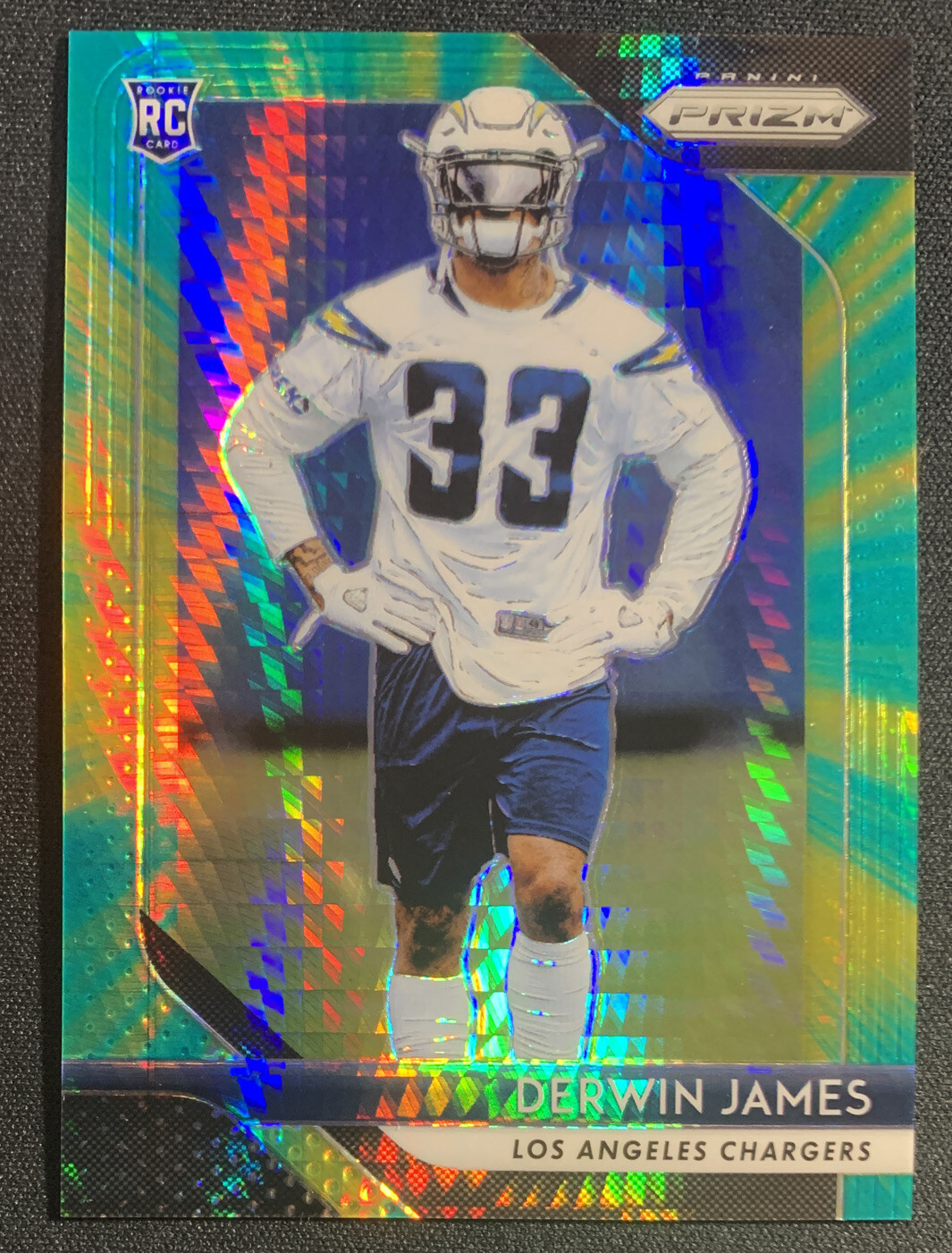 Derwin James 2018 Panini Prizm Hyper Green Prizm Rookie #/275 #248 LA Chargers