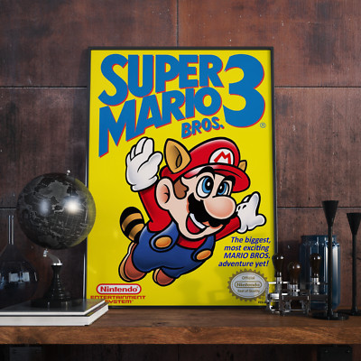 Super Mario Bros 3 Cover (11'' X 17'') Poster Glossy Print Collector's Video Game