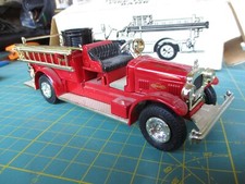 Vtg ERTL 1926 Seagrave Red Fire Engine, Die Cast Truck Bank, US made, In Box
