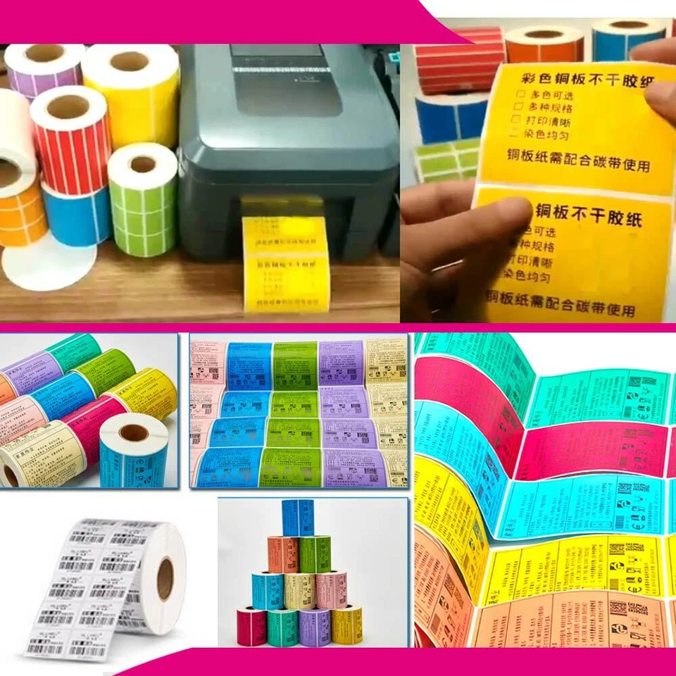 Blank Heat-Sensitive Label Thermal Tags Shipping Pack Print Label 10*10/15cm Lot - Image 3 of 3