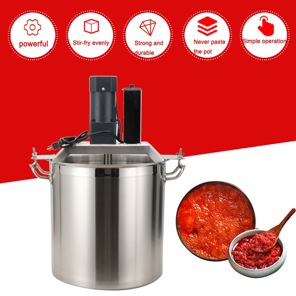 40L Auto Food Mixer Hot Pot Seasoning Bottom Soup Sauce Stirrer Frying Machine