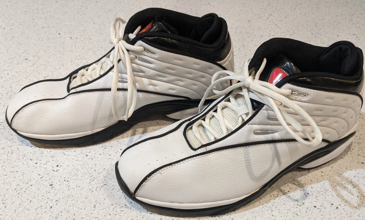 Riddell Men Sports White Leather Athletic Sneakers Tennis Shoes Size 13 USA