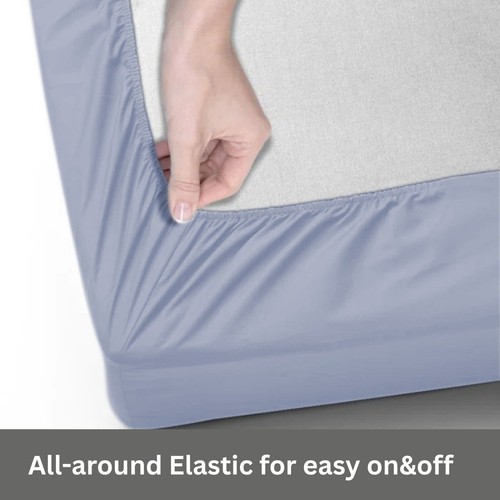 Sábana bajera extra profunda 30/40 cm 100 % algodón P cama individual doble king - Imagen 87 de 119