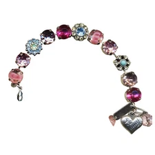 Mariana Bracelet Lovely Pinks, Aquamarine, Jonquil, & Turq Austrian Crystals ...
