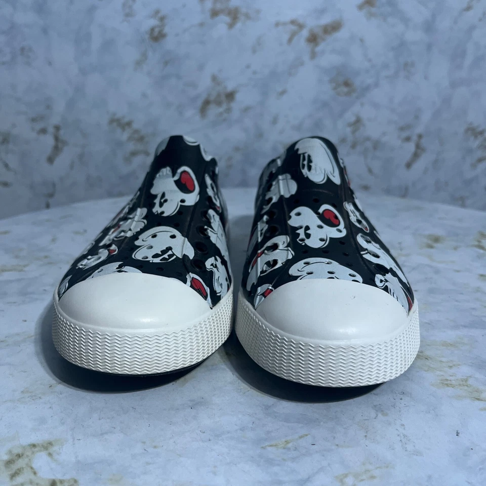 Disney X Nativo Mickey Mouse Para Mujer Talla 7 Zapatos Negro Blanco Zapatillas Cómodas Foto 2 de 4