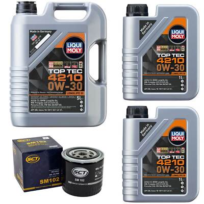 Motoröl Set Top Tec 4210 0W-30 LIQUI MOLY 7 Liter + Ölfilter für Nissan NP300