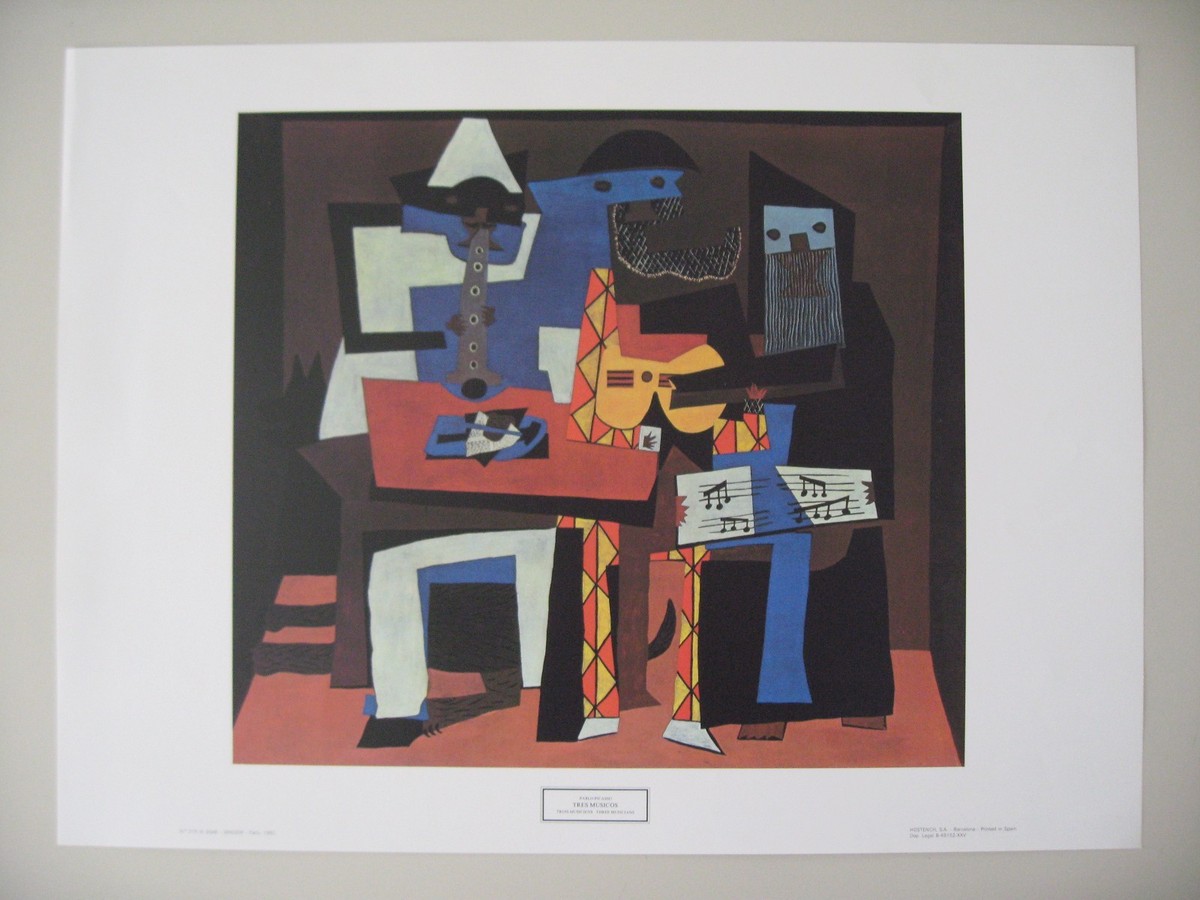 アート・デザイン・音楽 Pablo Picasso: 43 Obras PABLO PICASSO,TRES MUSICOS-THREE MUSICIANS,SPADEM PARIS