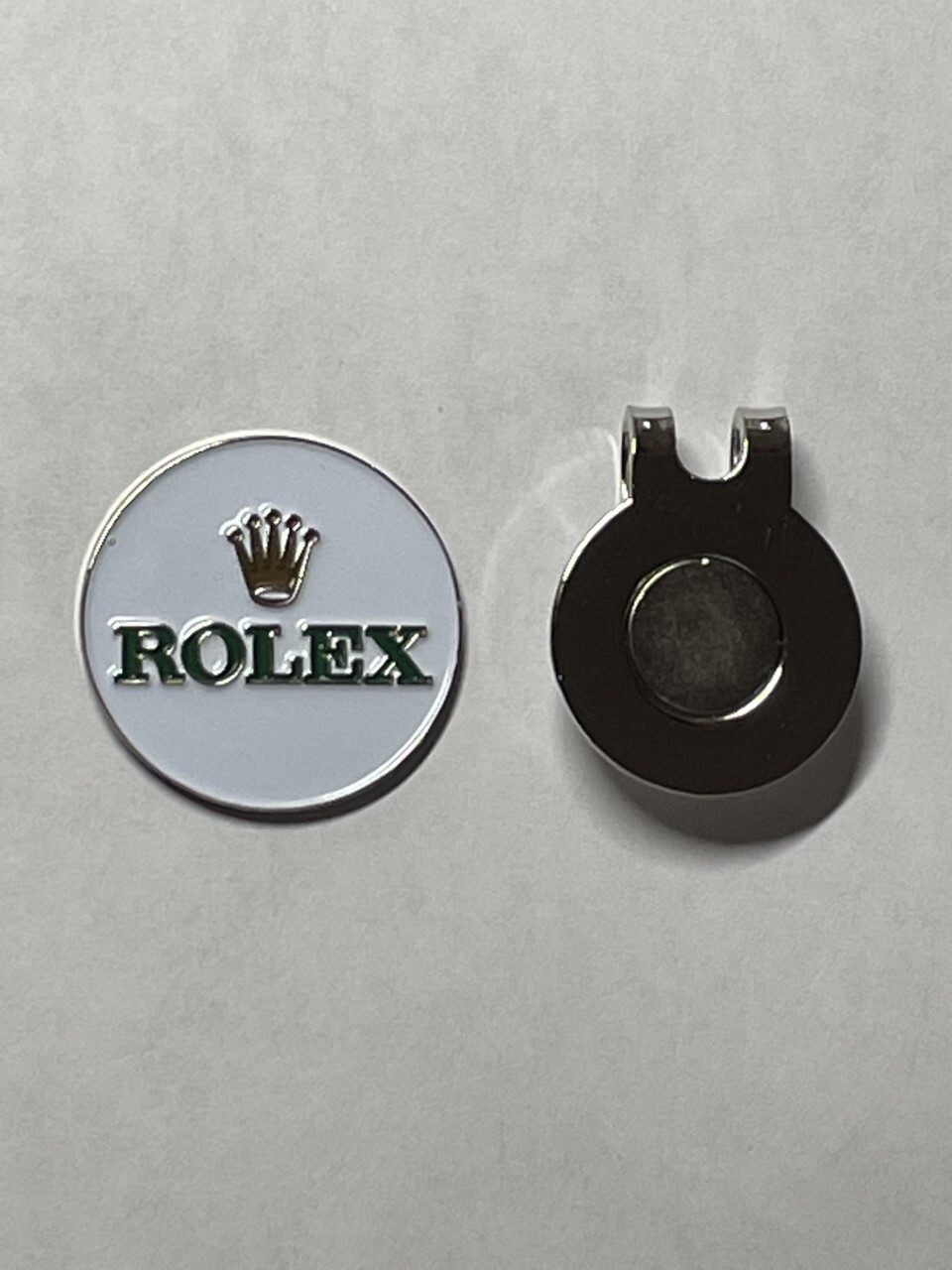(1) Rare ROLEX 1" Flat Coin Style Golf Marker With BONUS Hat Clip - A Beauty! 
