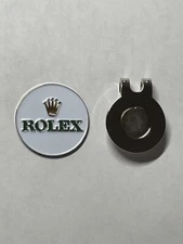 (1) Rare ROLEX 1" Flat Coin Style Golf Marker With BONUS Hat Clip - A Beauty! 