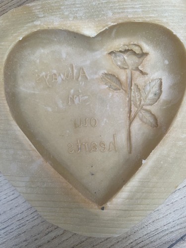Molde de goma látex molde corazón de amor jardín conmemorativo rosa siempre en nuestros corazones - Imagen 3 de 6