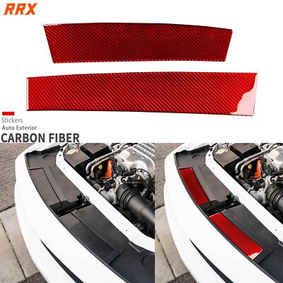 Red Carbon Fiber Front Hood Engine Inside Panel Cover For Dodge Challenger 15-23