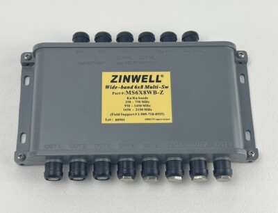 Zinwell MS6X8WB-Z Wide Band 6x8 Multi Switch Ka/Ku WB68 Directv Receiver, USED