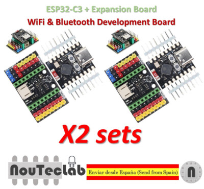 2 sets ESP32-C3 Development Board and Expansion Board ESP32 SuperMini WiFi BT