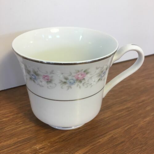 Vintage Noritake China Colburn 6107 Tea Cup Saucer Set Silver Trim